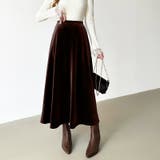 ベロアスカート ロングスカート フレアスカート | COCOMOMO | 詳細画像2 