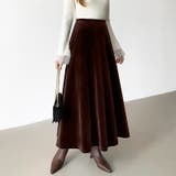 ベロアスカート ロングスカート フレアスカート | COCOMOMO | 詳細画像8 