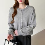 レイヤード風配色カーディガン 配色ニット バイカラーカーディガン | COCOMOMO | 詳細画像17 