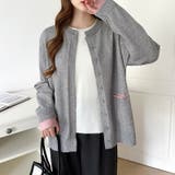 レイヤード風配色カーディガン 配色ニット バイカラーカーディガン | COCOMOMO | 詳細画像19 