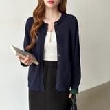 レイヤード風配色カーディガン 配色ニット バイカラーカーディガン | COCOMOMO | 詳細画像23 