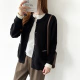 レイヤード風配色カーディガン 配色ニット バイカラーカーディガン | COCOMOMO | 詳細画像3 