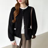 レイヤード風配色カーディガン 配色ニット バイカラーカーディガン | COCOMOMO | 詳細画像4 