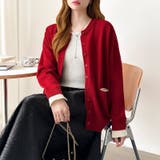 レイヤード風配色カーディガン 配色ニット バイカラーカーディガン | COCOMOMO | 詳細画像34 