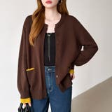 レイヤード風配色カーディガン 配色ニット バイカラーカーディガン | COCOMOMO | 詳細画像38 