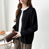 レイヤード風配色カーディガン 配色ニット バイカラーカーディガン | COCOMOMO | 詳細画像9 