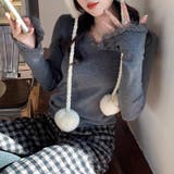 レースニット vネックニット レイヤードトップス | COCOMOMO | 詳細画像19 