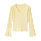 レースニット vネックニット レイヤードトップス | COCOMOMO | 詳細画像31 