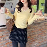 レースニット vネックニット レイヤードトップス | COCOMOMO | 詳細画像8 