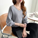 バックリボンニット Vネック ドルマンニット | COCOMOMO | 詳細画像10