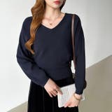 バックリボンニット Vネック ドルマンニット | COCOMOMO | 詳細画像15