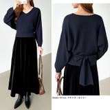 バックリボンニット Vネック ドルマンニット | COCOMOMO | 詳細画像17