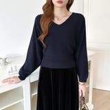 バックリボンニット Vネック ドルマンニット | COCOMOMO | 詳細画像20