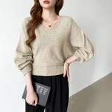 バックリボンニット Vネック ドルマンニット | COCOMOMO | 詳細画像21