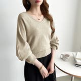 バックリボンニット Vネック ドルマンニット | COCOMOMO | 詳細画像22