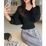 バックリボンニット Vネック ドルマンニット | COCOMOMO | 詳細画像23