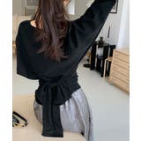 バックリボンニット Vネック ドルマンニット | COCOMOMO | 詳細画像24