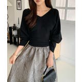 バックリボンニット Vネック ドルマンニット | COCOMOMO | 詳細画像26