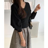 バックリボンニット Vネック ドルマンニット | COCOMOMO | 詳細画像28