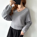 バックリボンニット Vネック ドルマンニット | COCOMOMO | 詳細画像4