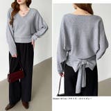 バックリボンニット Vネック ドルマンニット | COCOMOMO | 詳細画像7