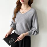 バックリボンニット Vネック ドルマンニット | COCOMOMO | 詳細画像8