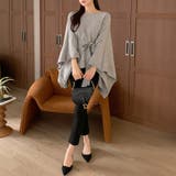 ケープポンチョ ニットポンチョ 韓国ファッション | COCOMOMO | 詳細画像4