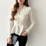 ペプラムニットカーディガン カーディガン ペプラムトップス | COCOMOMO | 詳細画像13 