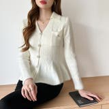 ペプラムニットカーディガン カーディガン ペプラムトップス | COCOMOMO | 詳細画像15 