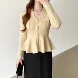 ペプラムニットカーディガン カーディガン ペプラムトップス | COCOMOMO | 詳細画像19 