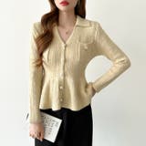 ペプラムニットカーディガン カーディガン ペプラムトップス | COCOMOMO | 詳細画像23 