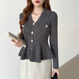 ペプラムニットカーディガン カーディガン ペプラムトップス | COCOMOMO | 詳細画像28 