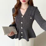 ペプラムニットカーディガン カーディガン ペプラムトップス | COCOMOMO | 詳細画像29 