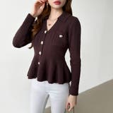 ペプラムニットカーディガン カーディガン ペプラムトップス | COCOMOMO | 詳細画像4 