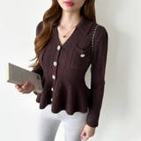 ペプラムニットカーディガン カーディガン ペプラムトップス | COCOMOMO | 詳細画像5 