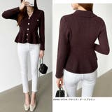 ペプラムニットカーディガン カーディガン ペプラムトップス | COCOMOMO | 詳細画像6 