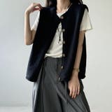 ニットベスト クルーネックベスト ベスト | COCOMOMO | 詳細画像12