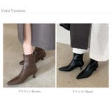 キトゥンヒールブーツ ショートブーツ ポインテッドトゥ | COCOMOMO | 詳細画像16 