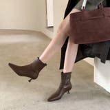 キトゥンヒールブーツ ショートブーツ ポインテッドトゥ | COCOMOMO | 詳細画像3 