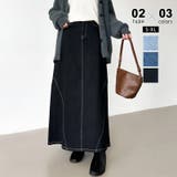 レギュラー丈・ブラック | ストレッチ抜群「楽革命」デニムスカート 楽革命デニムスカート デニムスカート | COCOMOMO