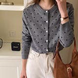 ドットジャガードカーディガン ドットカーディガン ニットカーディガン | COCOMOMO | 詳細画像4 