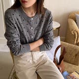 ドットジャガードカーディガン ドットカーディガン ニットカーディガン | COCOMOMO | 詳細画像3 