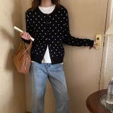 ドットジャガードカーディガン ドットカーディガン ニットカーディガン | COCOMOMO | 詳細画像8 