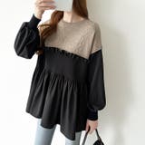 ペプラムドッキングニット チュニックブラウス ペプラム | COCOMOMO | 詳細画像5 