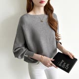 袖パールドルマンニット ボートネック ドルマンスリーブ | COCOMOMO | 詳細画像12