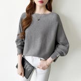 袖パールドルマンニット ボートネック ドルマンスリーブ | COCOMOMO | 詳細画像13