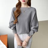 袖パールドルマンニット ボートネック ドルマンスリーブ | COCOMOMO | 詳細画像18