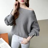 袖パールドルマンニット ボートネック ドルマンスリーブ | COCOMOMO | 詳細画像19