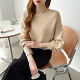 袖パールドルマンニット ボートネック ドルマンスリーブ | COCOMOMO | 詳細画像26