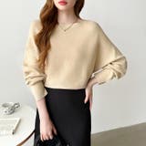 袖パールドルマンニット ボートネック ドルマンスリーブ | COCOMOMO | 詳細画像27